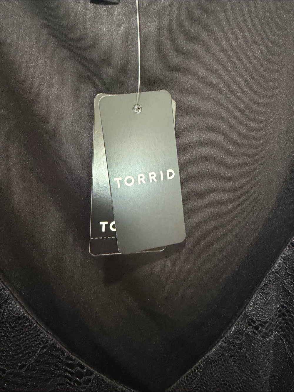 NWT Torrid Nightfall Black Lace Wrap Crop Top Size 00 (M/L) - Picture 6 of 6